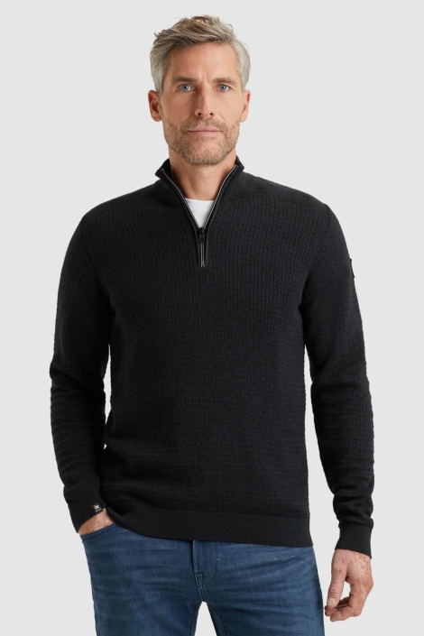 Vanguard half zip collar cotton mouline
